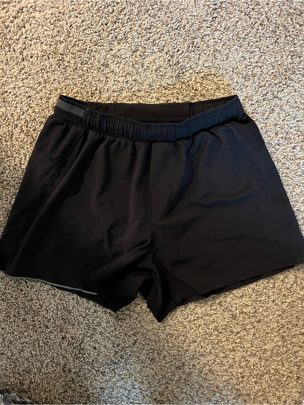 Lululemon Black 5 Inch Men’s Running Shorts with Liner